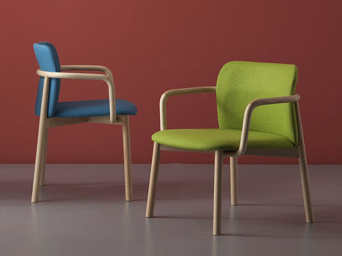 Moderner Stuhl - VUELTA - Very Wood - Esche / Stoff / Leder