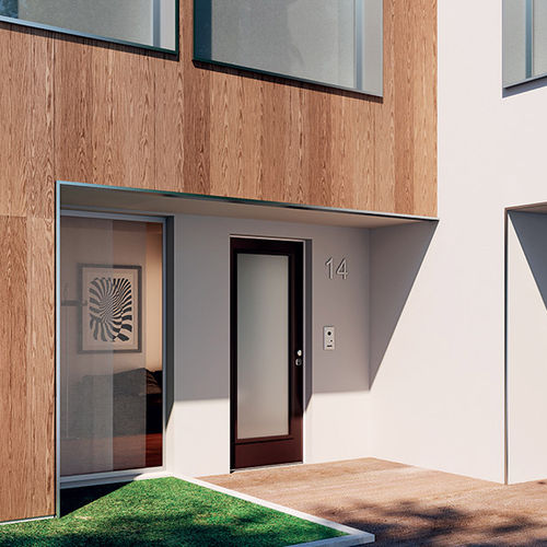 Eingangstür - Opentech  - Di.Bi. Porte Blindate - galvanisiertem Stahl / einflügelig / modern
