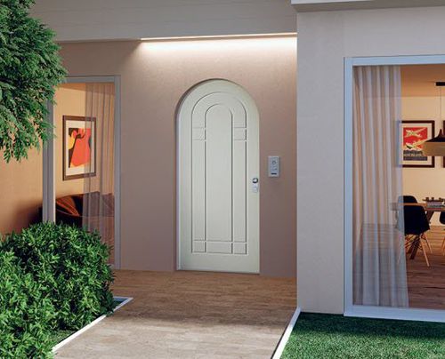 Okoumé-Türdekoration - Una Volta - Di.Bi. Porte Blindate - Massivholz / Polymer / Aluminium