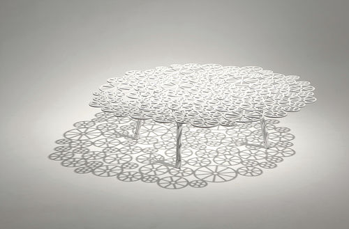 Couchtisch / originelles Design - ESTRELA - A lot of Brasil - Stahl / rund / für Privatgebrauch