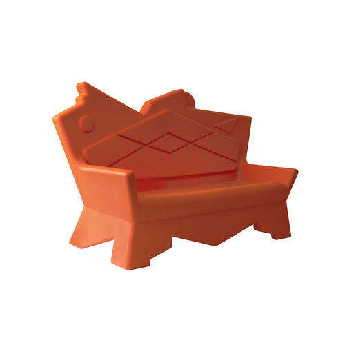 Sofa / originelles Design - K2 ROTO - A lot of Brasil - für Außenbereich / Kunststoff / orange