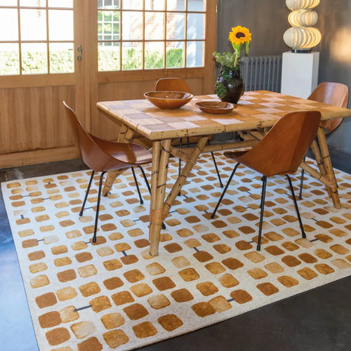 Moderner Teppich - PEACH PARTY - Louis De Poortere - Motiv / Polyester / aus Vinylgewebe