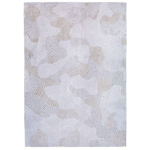 Moderner Teppich - OYSTER - Louis De Poortere - Streifenmuster / einfarbig / Polyester