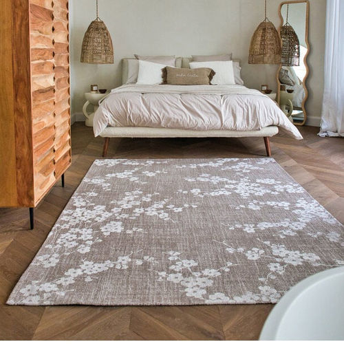 Moderner Teppich - MORNING MIST - Louis De Poortere - Blumenmotive / Polyester / aus Vinylgewebe