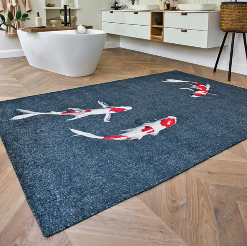 Moderner Teppich - Japanese Pond  - Louis De Poortere - Tiermuster / Polyester / PET