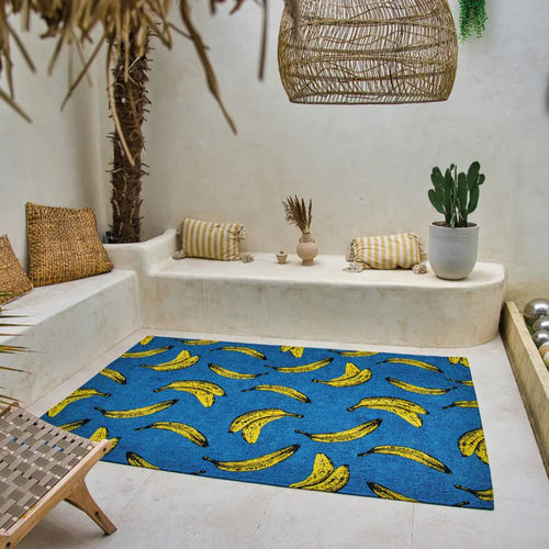 Moderner Teppich - CALIFORNIA - Louis De Poortere - Blumenmotive / Polyester / aus Vinylgewebe