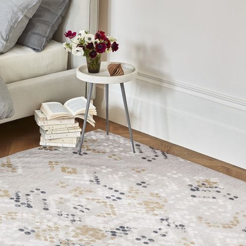 Moderner Teppich - MARIT - OCHRE 8761 - Louis De Poortere - mit geometrischen Motiven / Baumwolle / rechteckig