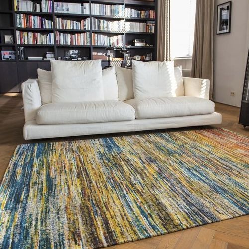 Moderner Teppich - MYRIAD 8871 - Louis De Poortere - Streifenmuster / Recyclingkunststoff / Baumwolle