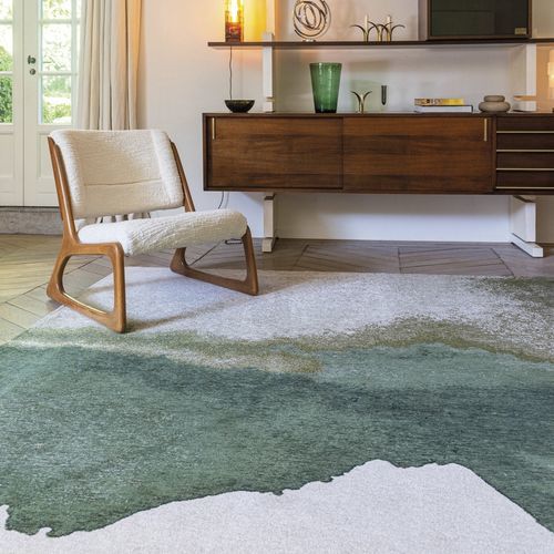 Moderner Teppich - PALM - Louis De Poortere - Naturmotiv / Polyester / aus recyceltem PET