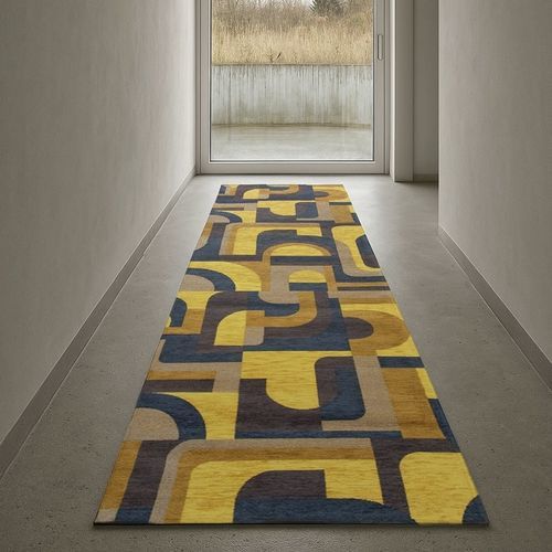 Moderner Teppich - Yellow Meyer 9210 - Louis De Poortere - mit geometrischen Motiven / Kunststoff / aus Vinylgewebe