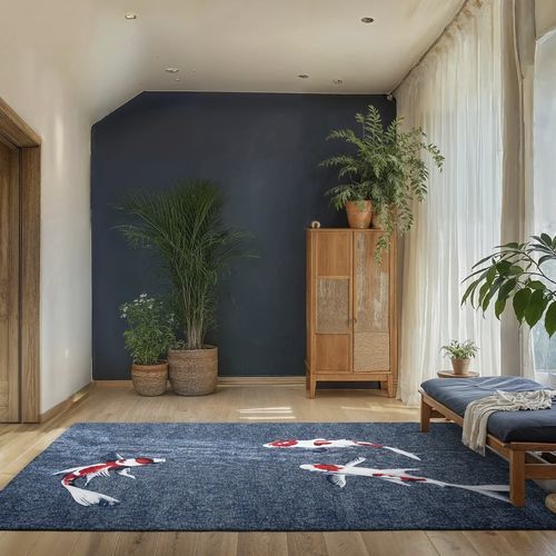 Moderner Teppich - JAPANESE POND 9390 - Louis De Poortere - Tiermuster / Polyester / rechteckig