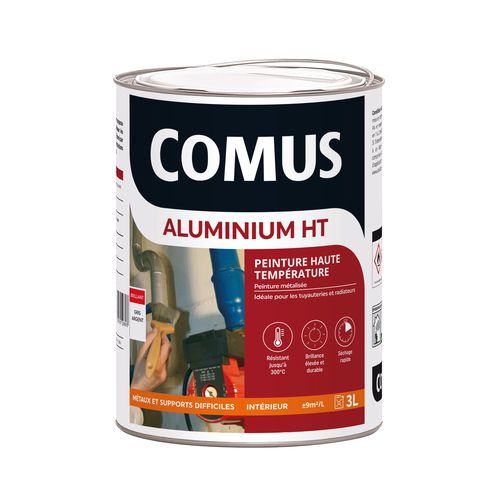 Grundierungsfarbe - ALUMINIUM HT  - Comus - wärmereflektierend / für Außenbereich / Innenbereich