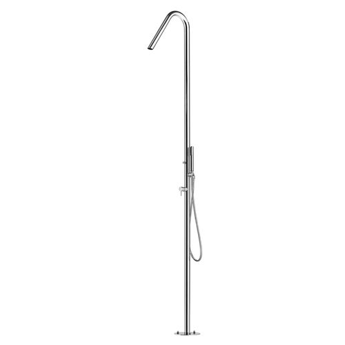 Duschsäule für Außenbereich - FTA-CS40-HCHS - Outdoor Shower Company - Edelstahl / auf Fuß / modern