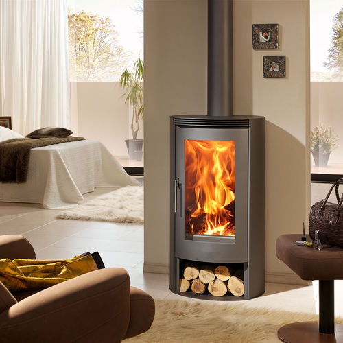 Holz-Kaminofen - DELTA - Panadero - 8 kW / freistehend / modern