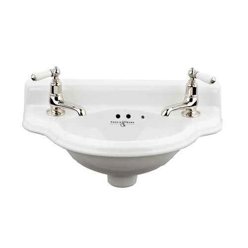 Wand-Handwaschbecken - 2522 - Perrin & Rowe - halbrund / Porzellan