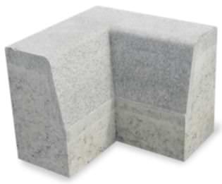 Randstein für Garten - SAGOMATO 90° - mvb - Bordstein / Beton / gewinkelt