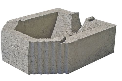 Hohler Betonstein - MURO FACILE - mvb - leichtgewichtig / für Stützmauer / Akustik