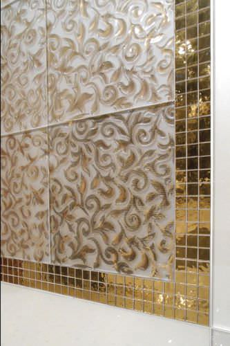 Glasfliesen - eidos glass - metallisiert / für den Innenraum / bodenstehend