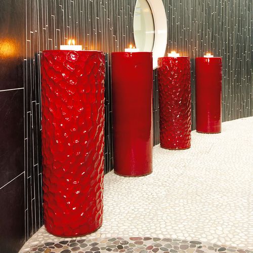 Moderne Vase - CYA - Poterie Goicoechea - Keramik / handgefertigt / rot