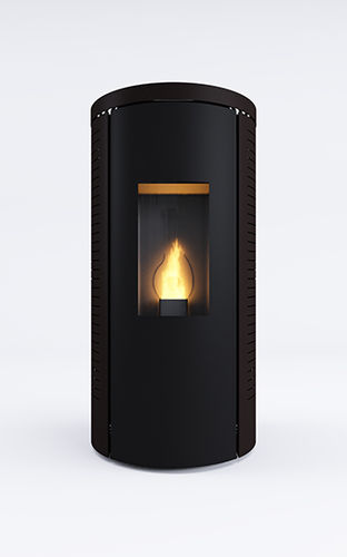 Pelletkaminofen - CLASSIC: FUSION - Skia design - modern / Metall / Glas