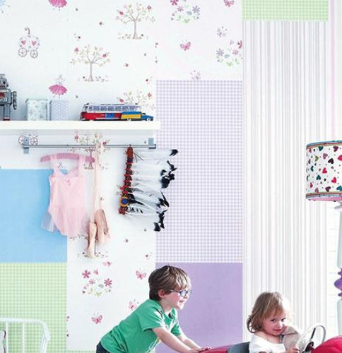 Moderne Tapete - LOLLIPOPS - Camengo - Blumen ...