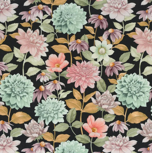 Möbelstoff - ANTOINETTE  - Camengo  - für Vorhänge / Blumenmotive / Leinen