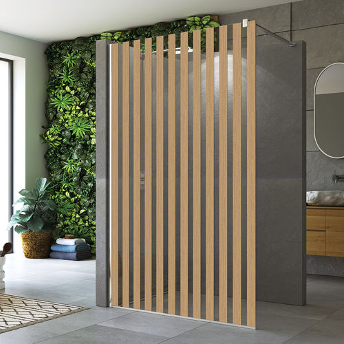 Festinstallierte Duschwand - EASY STR4P JAPAN - Ronal - für Nischen / Securit®Glas / maßgefertigt