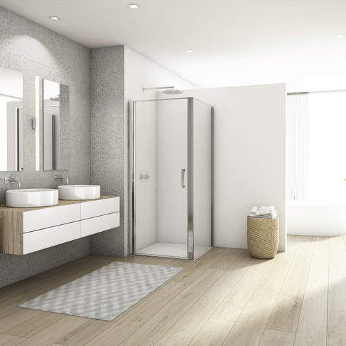 Schwenkbare Duschwand - DIVERA D22T1 + D22F1 - Ronal - rechteckig / für Eckeinbau / für Nischen