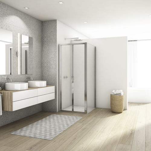 Schiebeduschwand - DIVERA D22K+D22F1 - Ronal - für Eckeinbau / Securit®Glas / Transparentglas