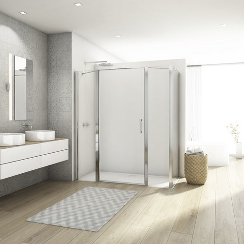 Festinstallierte Duschwand - DIVERA D22FF - Ronal - Securit®Glas / Transparentglas / 6 mm