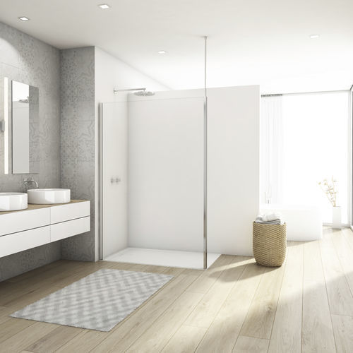 Festinstallierte Duschwand - WALK-IN DIVERA D22WI1V - Ronal - für Eckeinbau / Securit®Glas / Transparentglas