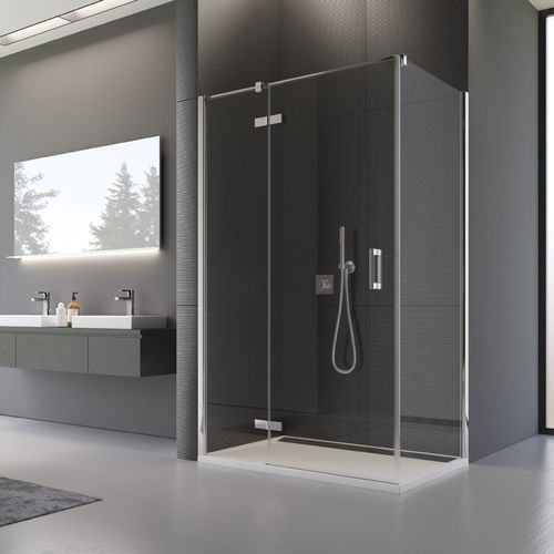 Schwenkbare Duschwand - PUR : PU13P + PUDT2P - Ronal - festinstalliert / Securit®Glas / Transparentglas