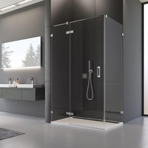 Schwenkbare Duschwand - PUR : PU13 + PURDT2 - Ronal - festinstalliert / auf der Duschwanne / Securit®Glas