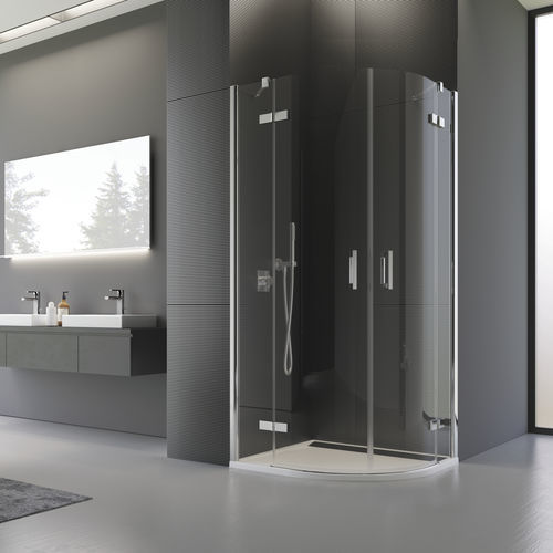 Einflügelige Duschwand - PUR : PU4P - Ronal - gebogen / für Eckeinbau / Securit®Glas