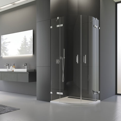 Einflügelige Duschwand - PUR : PU4 - Ronal - gebogen / für Eckeinbau / Securit®Glas