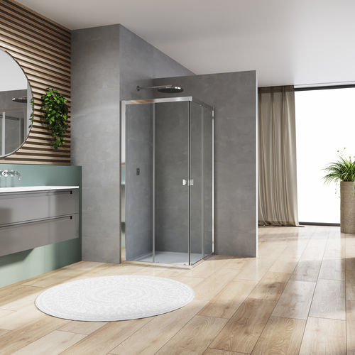 Schiebeduschwand - ARELIA D20SE2 - Ronal - für Eckeinbau / Securit®Glas / Transparentglas