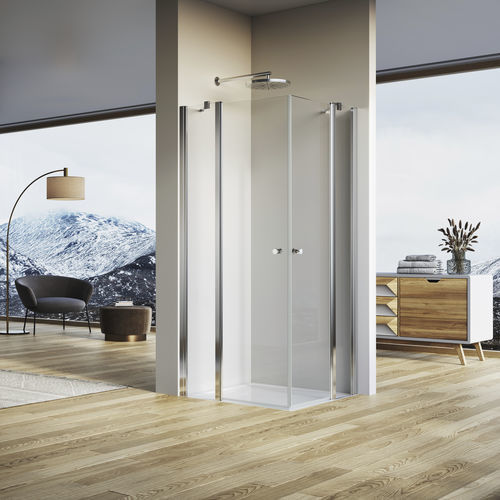 Einflügelige Duschwand - SOLINO : SOL13 G+D - Ronal - für Eckeinbau / Securit®Glas / Transparentglas