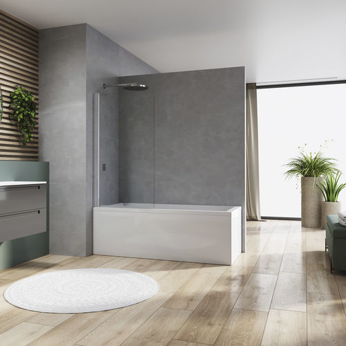 Schwenkbarer Badewannen-Duschwand - ARELIA : D20B1 - Ronal - Securit®Glas / 1 Paneel / Transparentglas