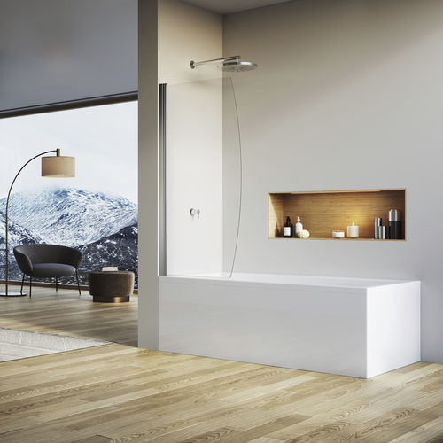 Schwenkbarer Badewannen-Duschwand - SOLB1 - Ronal - umkehrbar / Securit®Glas / 1 Paneel