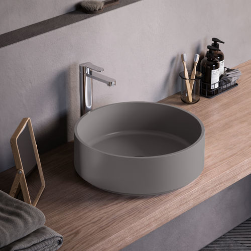 Aufsatzwaschbecken - VIBES CS - Ronal - Mineralwerkstoff / individuell gestaltbar / Mattfinish