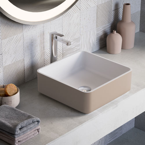 Aufsatzwaschbecken - VIBES CS - Ronal - Mineralwerkstoff / individuell gestaltbar / Mattfinish
