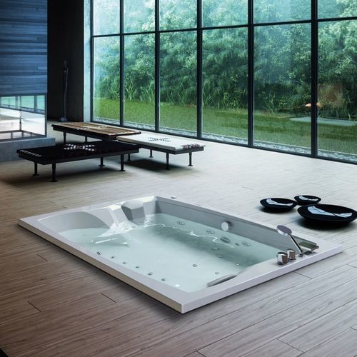 Freistehende Badewanne - LINEA DUO - Ronal - in Wandnähe / für Wohnungen / zur beruflichen Nutzung