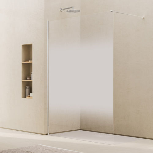 Festinstallierte Duschwand - EASY 2.0 D40 A68 - Ronal - rechteckig / für Eckeinbau / Hartglas