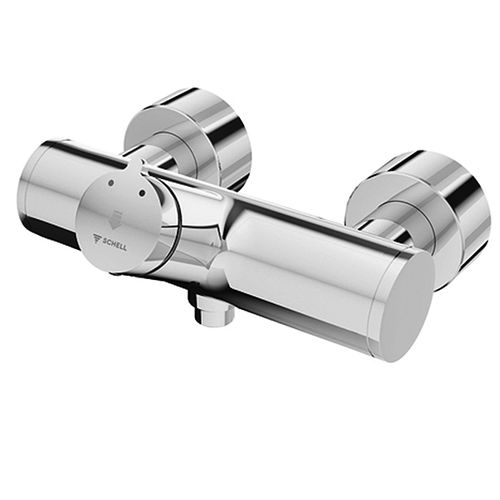 Einhebelmischer für Dusche - VITUS VD-SC-M / U - Schell - wandmontiert / Selbstschluss / verchromter Messing