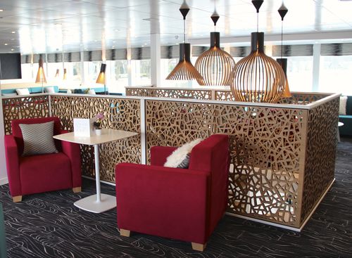 Dekorplatte für Trennwand - CRUISE SHIP ELBE PRINCESSE CROISI EUROPE - Bruag Design Factory AG - wandmontiert / MDF / Sperrholz