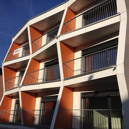 Fassadenverkleidung für hinterlüftete Fassade - CELLON - UNUS KREUZLINGEN - Bruag Design Factory AG - Paneel / HPL / glatt