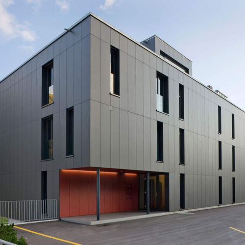 Fassadenverkleidung für hinterlüftete Fassade - FORMBOARD TOP PINE - MULTI FAMILY HOUSE BITSCH - Bruag Design Factory AG - Paneel / Holzfaser / glatt