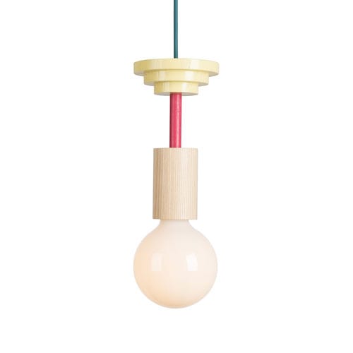 Hängelampe - Junit "Mentis" - Schneid Studio - Esche / Bauhaus-Design / mit Kabel