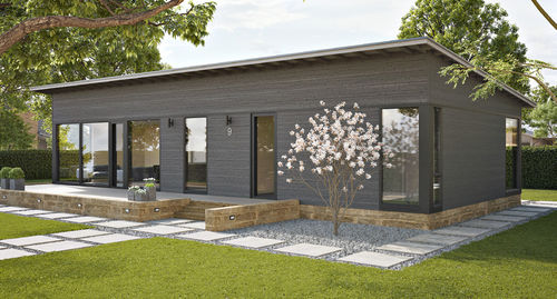 Haus aus Massivholz-Block - KONTIO - umweltfreundlich / erdbebensicher / passiv