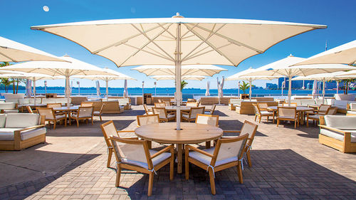 Quadratischer Sonnenschirm - JUMBRELLA - Bahama GmbH - rund / rechteckig / mit Zentralmast